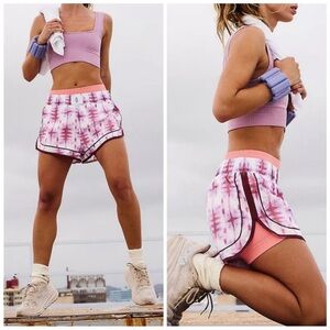 FP Movement Varsity Blues Printed Athletic Shorts Purple Size Medium NWT